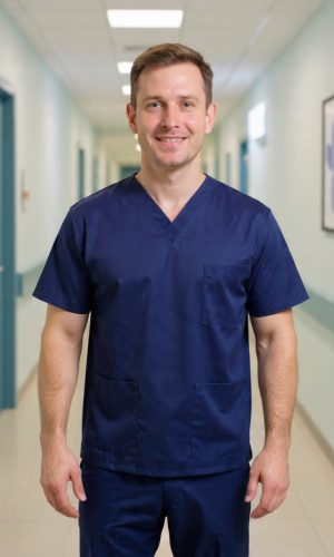 Doktordivat egészségügyi munkaruha klasszikus fazon